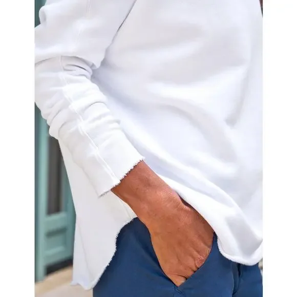 Frank & Eileen Women's Long-Sleeve Funnel Neck Capelet Sweater White Size S NWOT